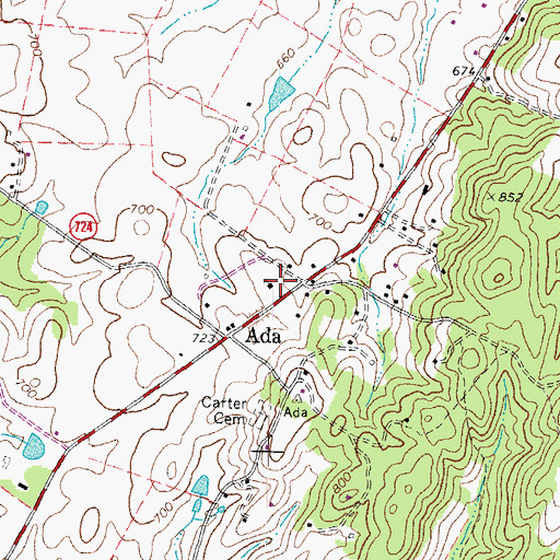 Topographic Map of Saint Andrew Episcopal Church, VA