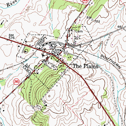 Topographic Map of Saint Marks United Methodist Church, VA