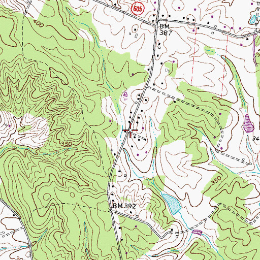 Topographic Map of Saint Stephens, VA