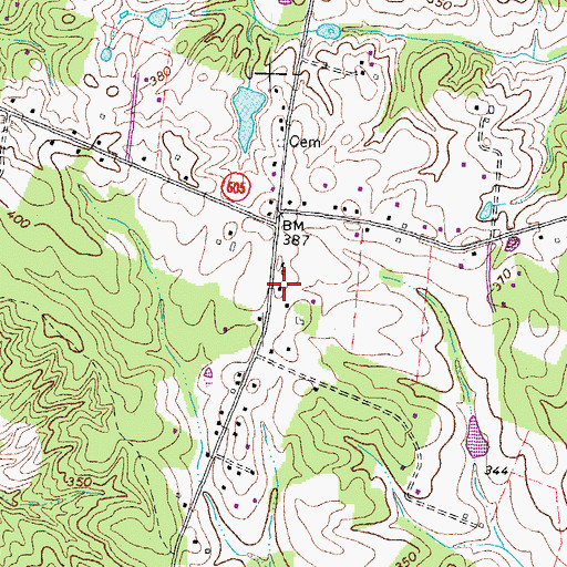 Topographic Map of Saint Stephens School (historical), VA