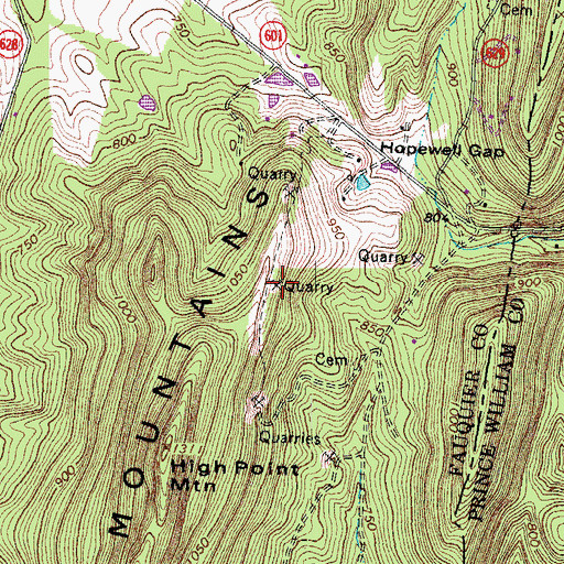 Topographic Map of Sisslers Quarry, VA