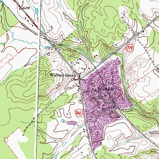 Topographic Map of Turkey Run, VA