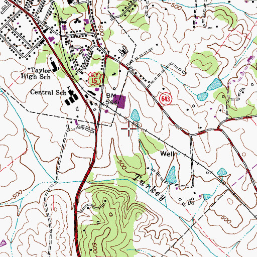 Topographic Map of Warrenton Industrial Park, VA