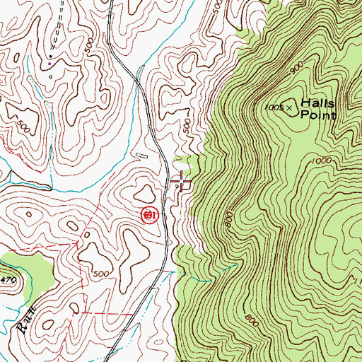 Topographic Map of Wheatland (historical), VA