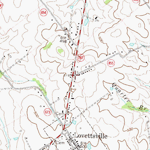Topographic Map of Keister, VA