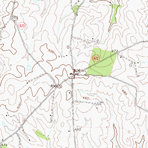 Topographic Map of Lindsey Corner, VA