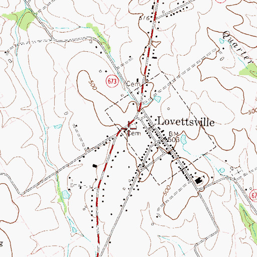 Topographic Map of Providence Primitive Baptist Church, VA