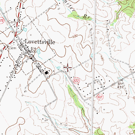 Topographic Map of Saint James Cemetery, VA