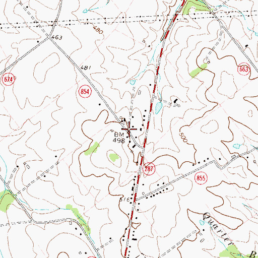 Topographic Map of Springdale, VA