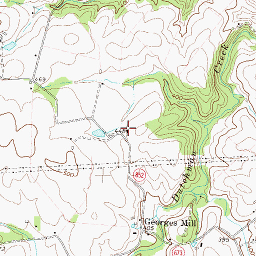Topographic Map of Woodland School (historical), VA
