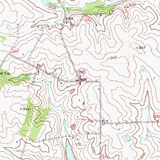 Topographic Map of Arlington Corner, VA