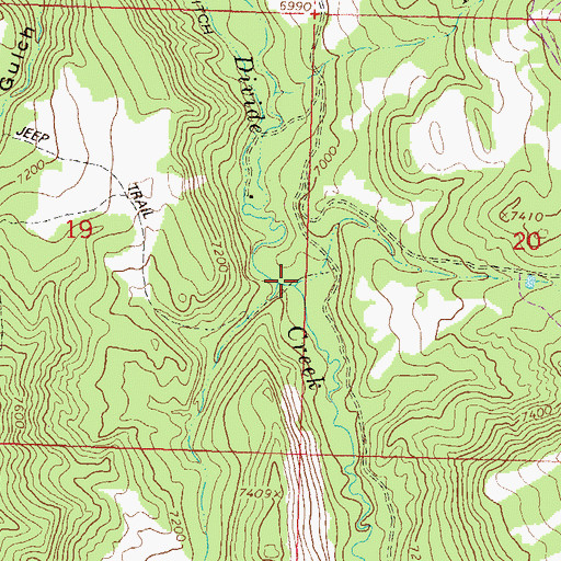 Topographic Map of Brook Creek, CO