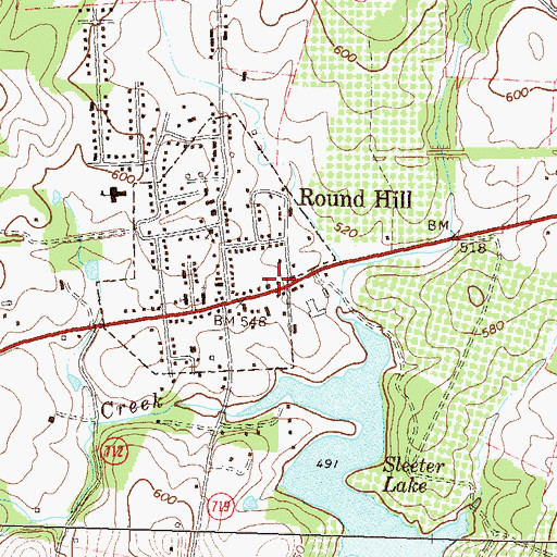 Topographic Map of Bible Church, VA