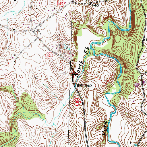 Topographic Map of Corby Hall, VA