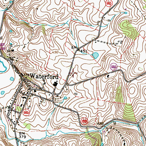 Topographic Map of Fairfax Meeting House (historical), VA