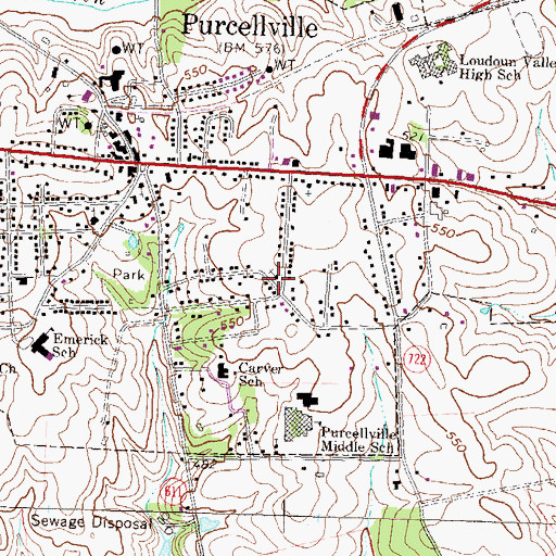 Topographic Map of Grace United Methodist Church, VA