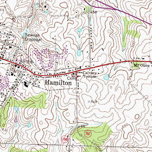 Topographic Map of Harmony United Methodist Cemetery, VA