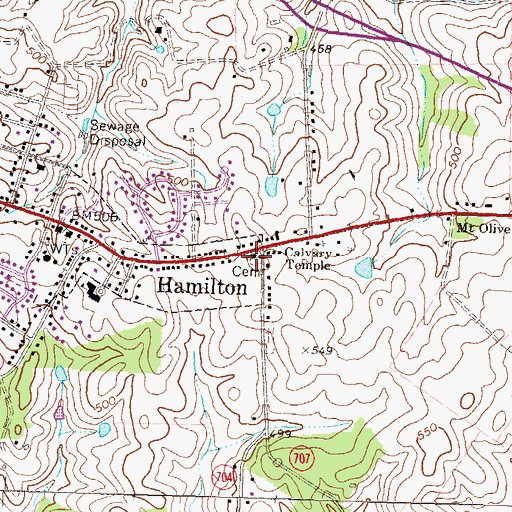 Topographic Map of Harmony United Methodist Church, VA