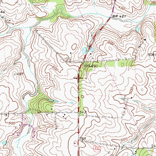 Topographic Map of James Chapel (historical), VA
