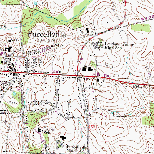 Topographic Map of Maple Business Center, VA