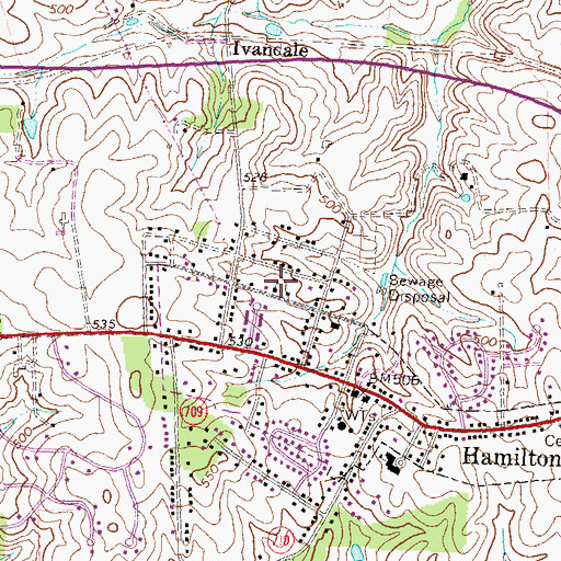 Topographic Map of Mount Zion United Methodist Church, VA