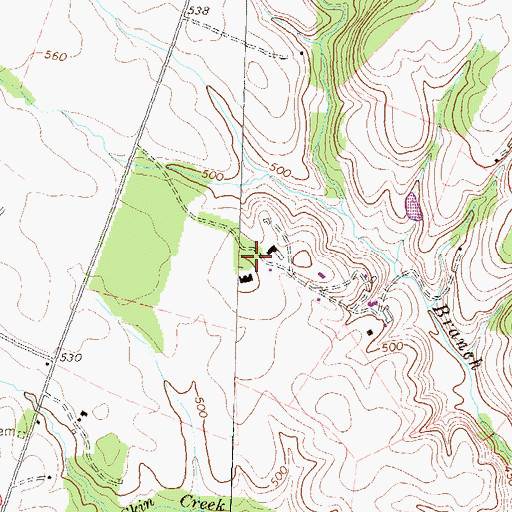 Topographic Map of Ayreshire Farm, VA