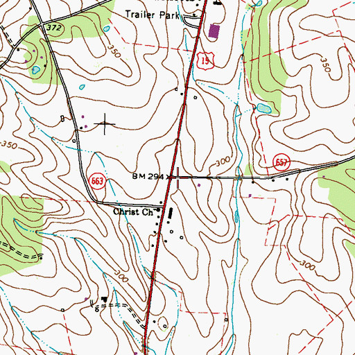 Topographic Map of Back Swamp, VA
