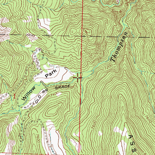Topographic Map of Middle Thompson Creek, CO