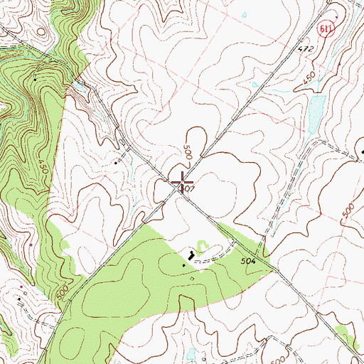 Topographic Map of Dishmans Corner, VA