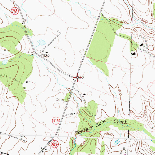 Topographic Map of Dunbars Corner, VA