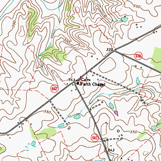 Topographic Map of Faith Chapel Cemetery, VA