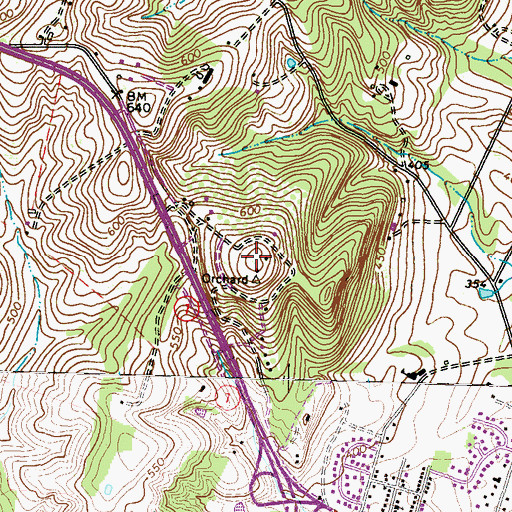 Topographic Map of Fort Johnson (historical), VA