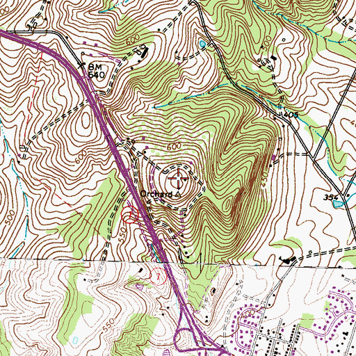 Topographic Map of Fort Johnson (historical), VA