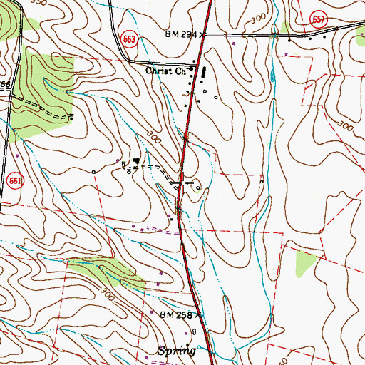 Topographic Map of Goresville, VA