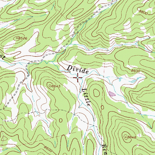 Topographic Map of Little Beaver Creek, CO