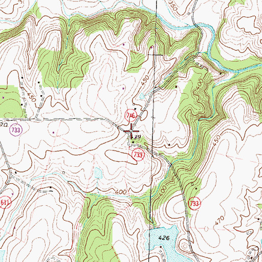 Topographic Map of Leiths Corner, VA