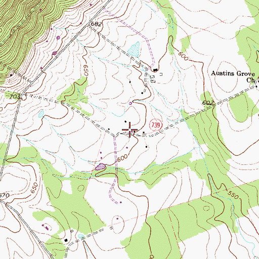 Topographic Map of Littletown, VA