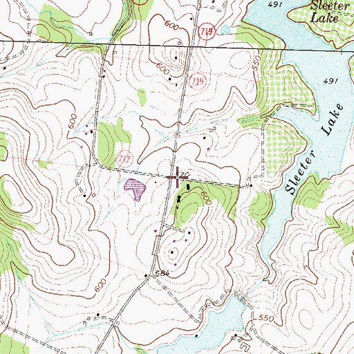 Topographic Map of Longview, VA