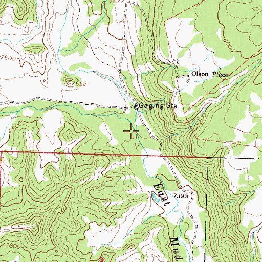 Topographic Map of Clear Fork, CO