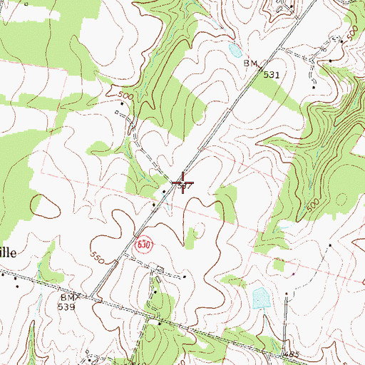 Topographic Map of Old Welbourne, VA