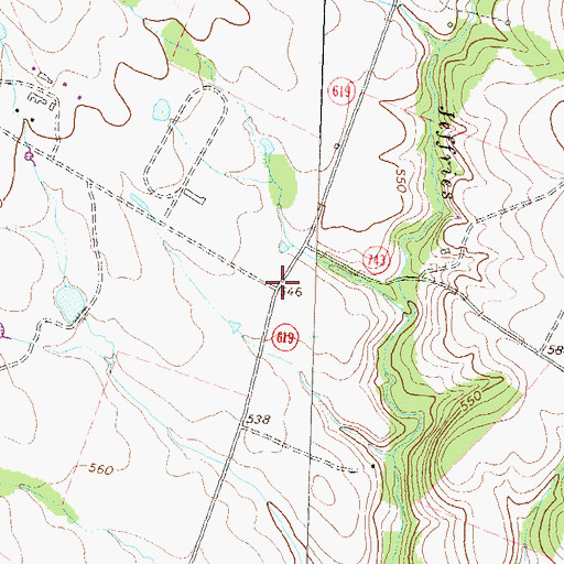Topographic Map of Powells Corner, VA
