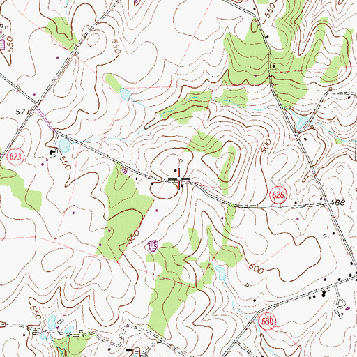 Topographic Map of Unison School (historical), VA