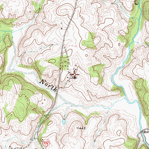 Topographic Map of Circleville, VA