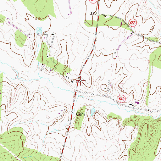Topographic Map of Dunlin, VA