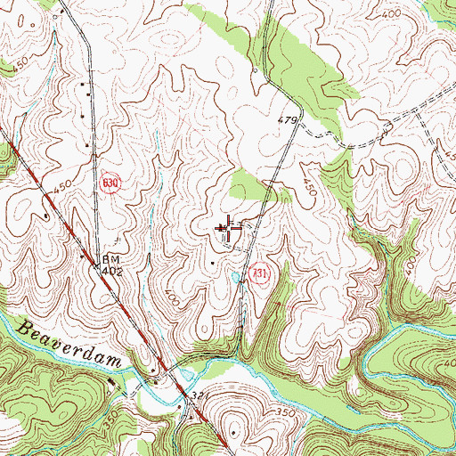Topographic Map of Egypt Farm, VA