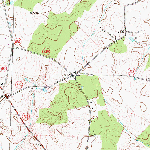 Topographic Map of Flint Hill, VA