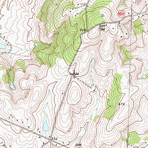 Topographic Map of Fox Chase, VA