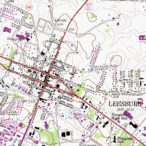 Topographic Map of Full Gospel Church, VA