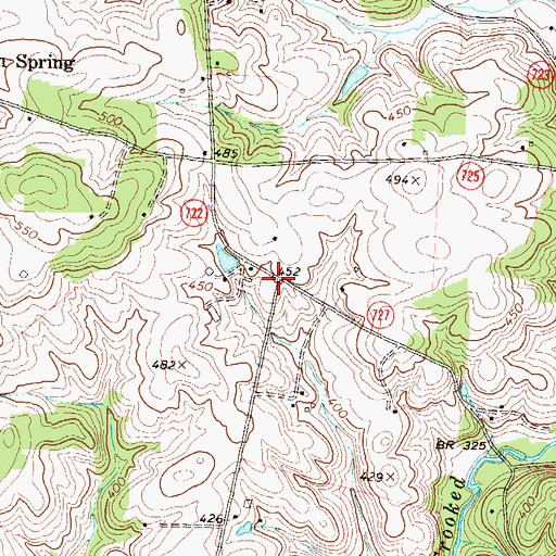 Topographic Map of Goose Creek Historic District, VA