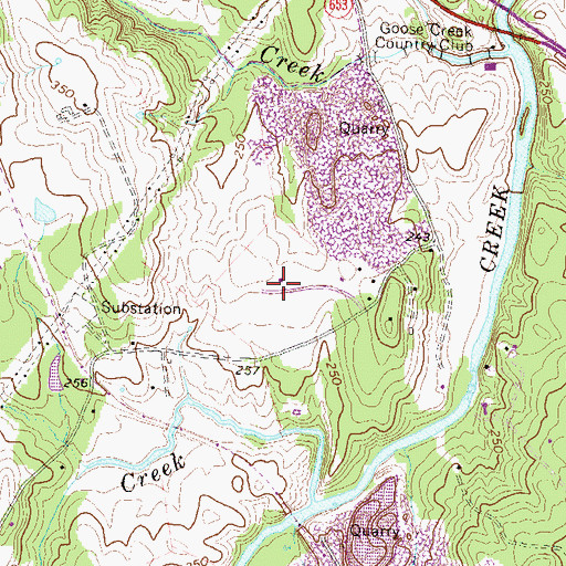 Topographic Map of Goose Creek Industrial Park, VA